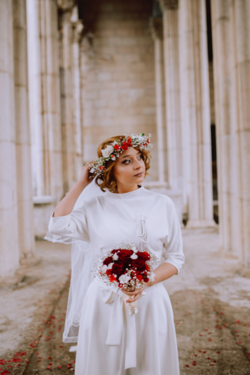 Round shape face bride