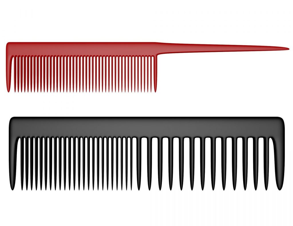 wide and fine tooth combs