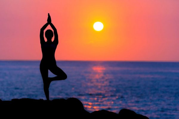 Yoga - setting sun
