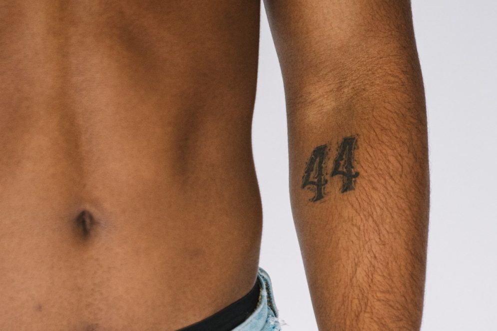 Words and numbers tattoo