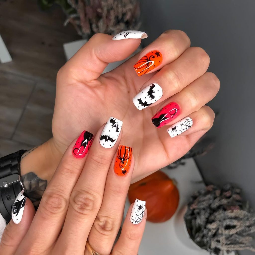 Wzory paznokci na Halloween