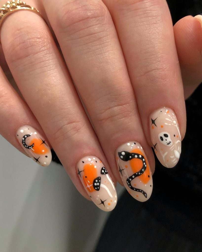 Wzory paznokci na Halloween
