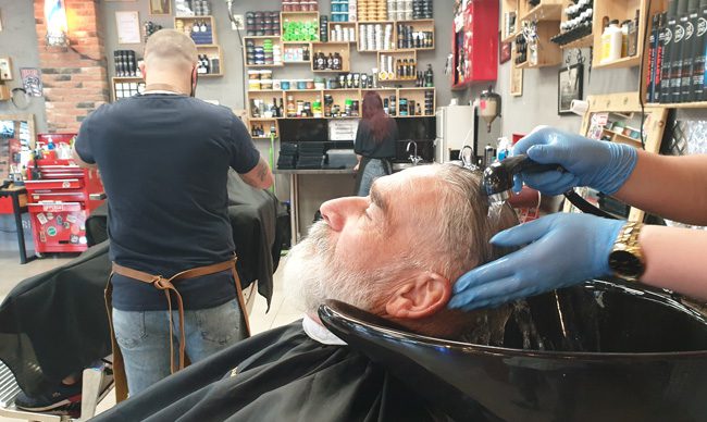 lucjan's barber shop mycie