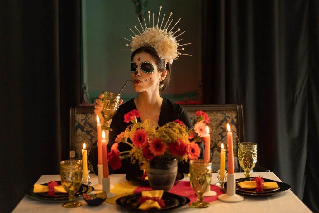 makijaż Santa Muerte