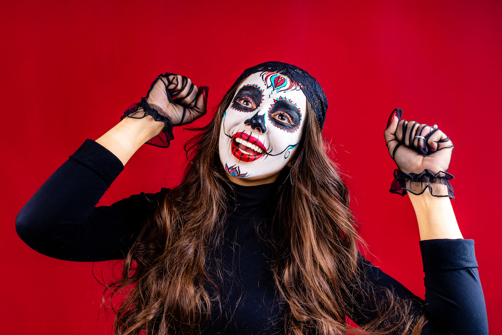 Meksykański makijaż na Halloween - Santa Muerte