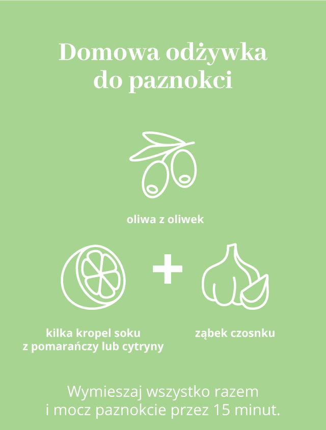 Infografika - jak zrobić domową odżywkę do paznokci