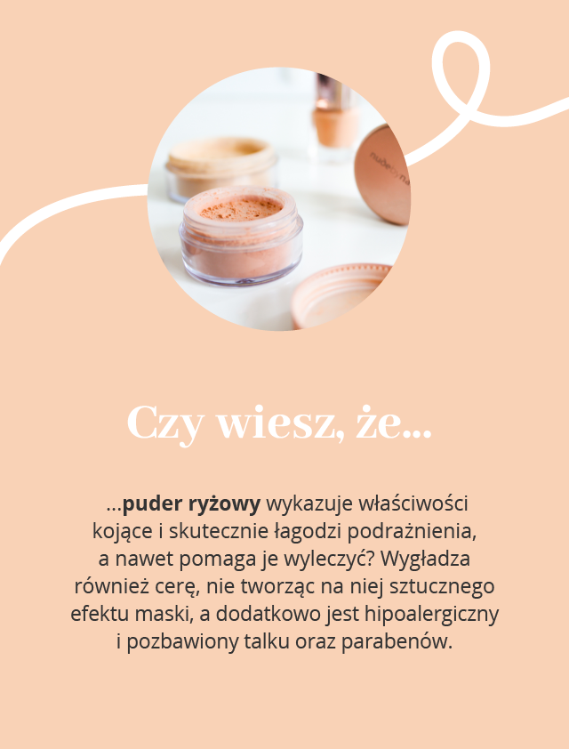 Infografika o pudrze ryżowym