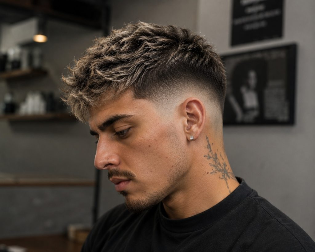 Taper fade con decoloración o color