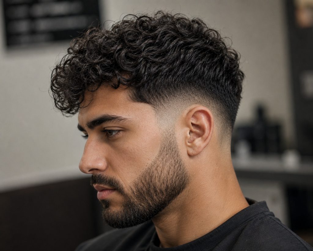 Taper fade con barba